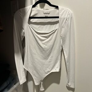 Babaton Cream Long Sleeve Bodysuit